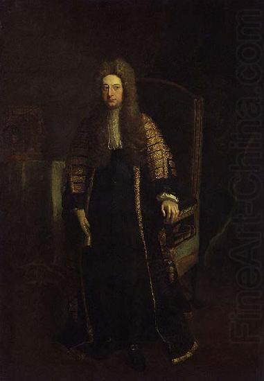 Jonathan Richardson Portrait of William Cowper, 1st Earl Cowper china oil painting image